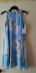 Calvin Klein chiffon trapiz dress